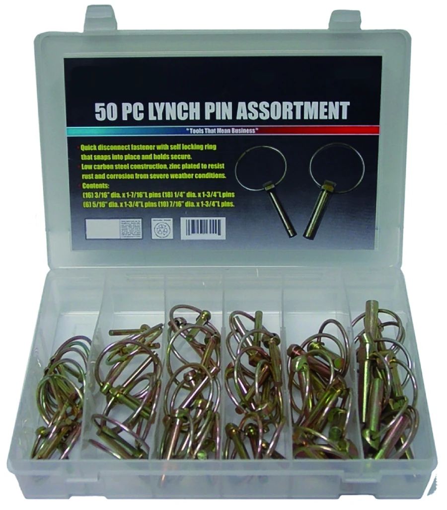 Lynch Pin Assortment-50 Pieces