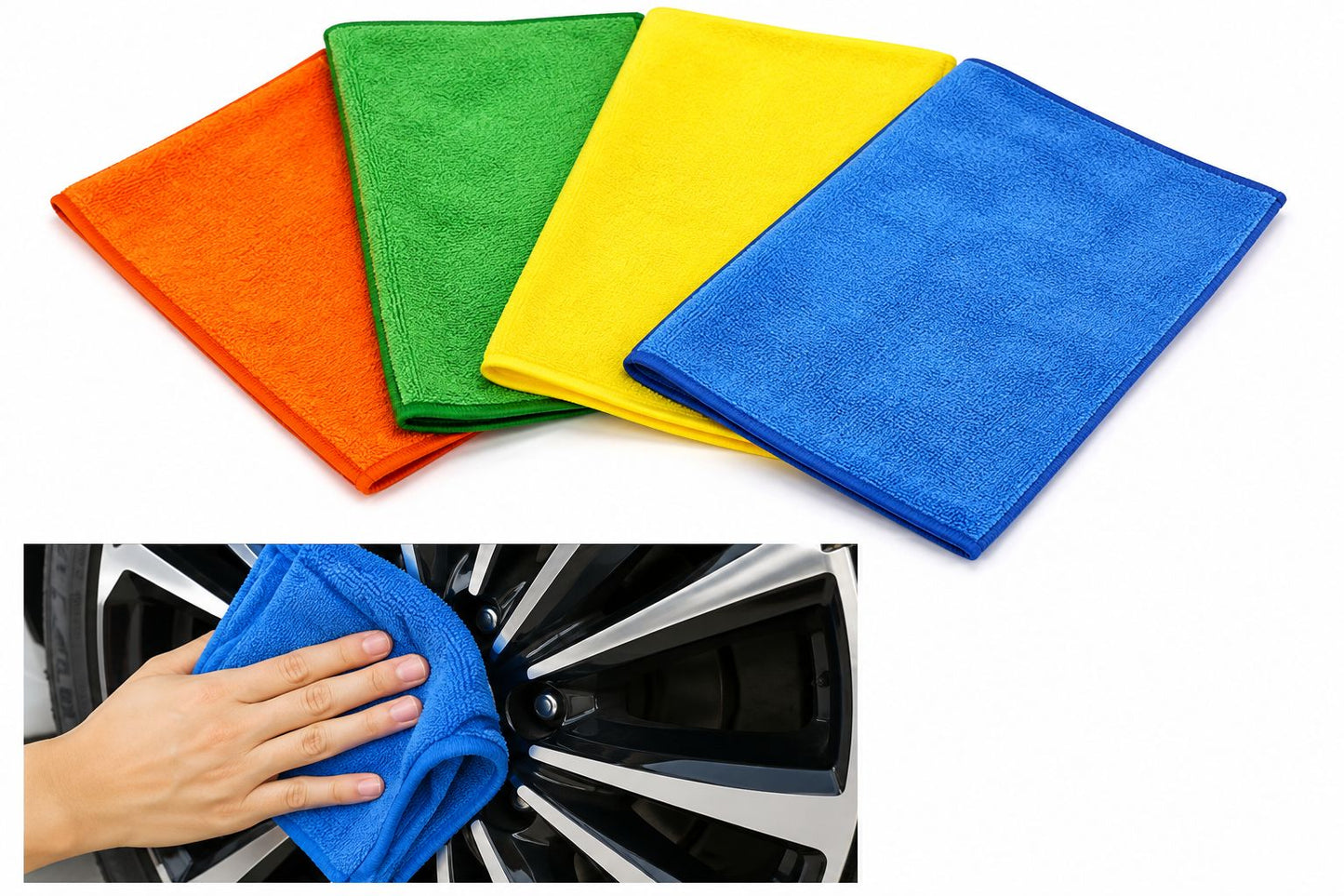 (12) Microfiber Cleaning Cloths 12" x 12"