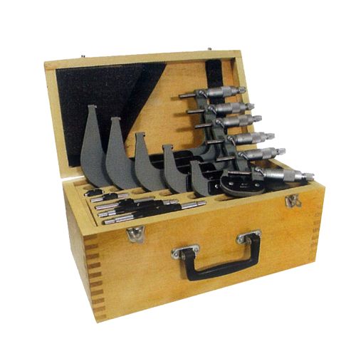 Micrometer Kit With Accessories And Storage Case-6 Pieces