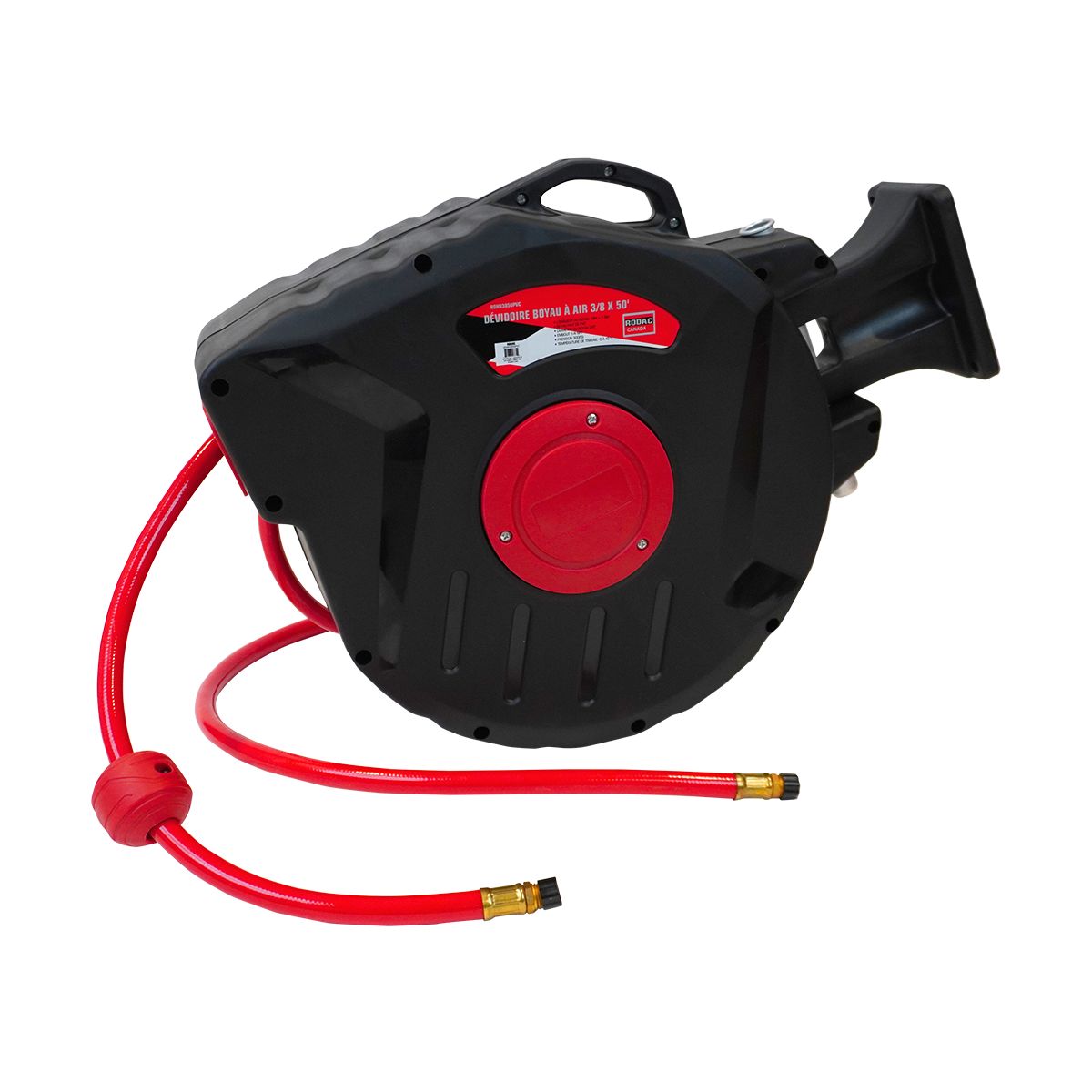 PVC 50-Foot Air Hose Reel with 3/8 Fitting