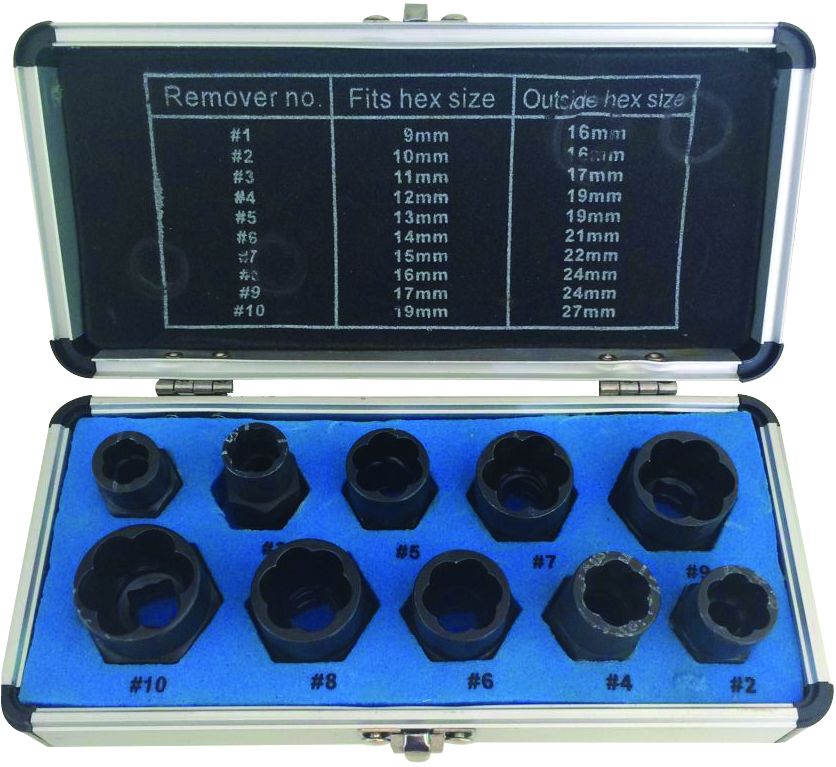 Twist Socket Extractor Set (10 Pcs. • Met)