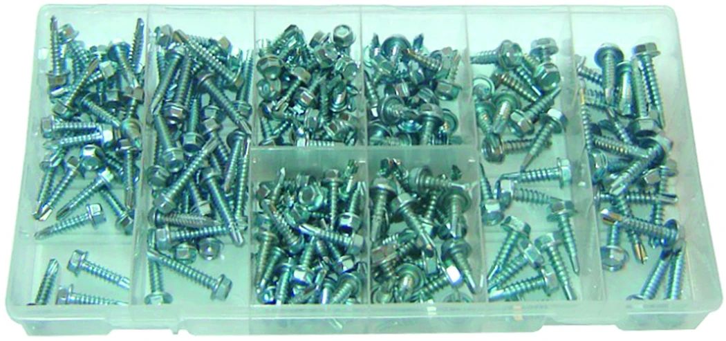 Assortiment de vis à métal autoperceuses - 200 pièces