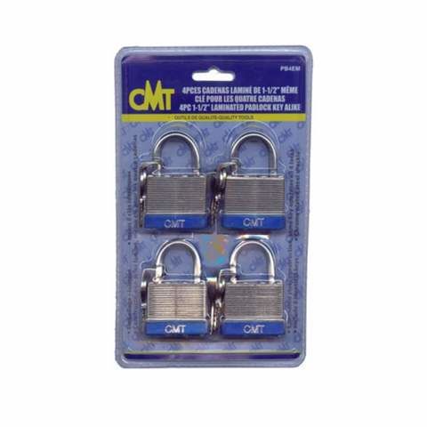 Cadenas laminé à clé identique 2" (paquet de 4)