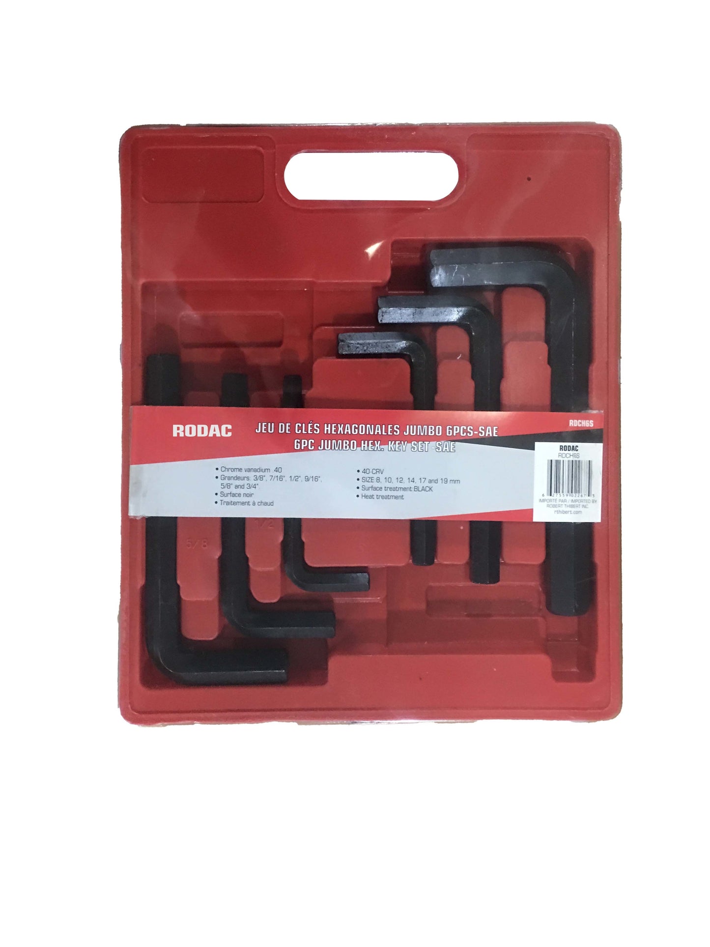 Jumbo Hexagonal Wrench Set-6 Pieces
