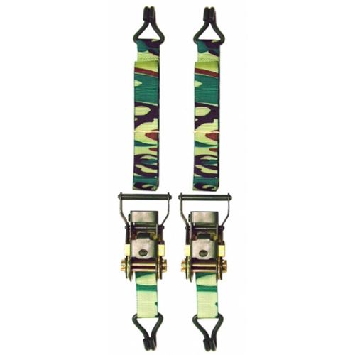 Camouflage Tie Down Set 2 Pieces, 1" X 15', 1500Lb