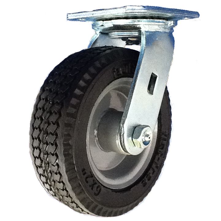 Roue pneumatique pivotante robuste 10"