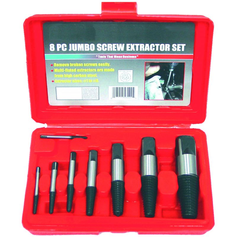Rodac H45B635-Jumbo Screw Extractor Set (8 Pcs)