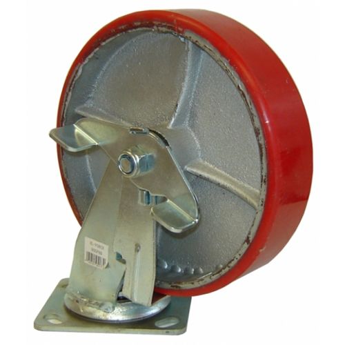 Roulette pivotante en polyuréthane avec frein 6" X 2" 1300 Lbs